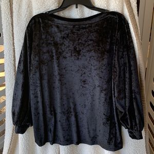 Elegant Black Velvet Blouse